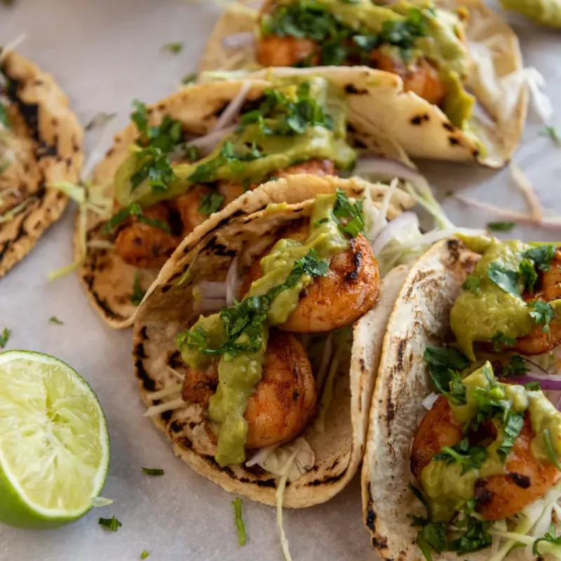 Morning Shrimp Tacos with Zesty Corn Pico image